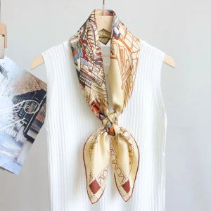 Naturalny szalik Mulberry Silk Rollerd 90 Bandanas Square Spring Summer Faulard Femme Rolling Hair Bag szaliki 90 cm