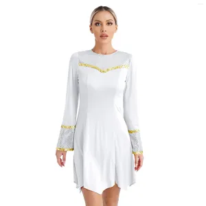 Scene Wear Womens Praise Lyrical Dance Dress Long Sleeve Shines