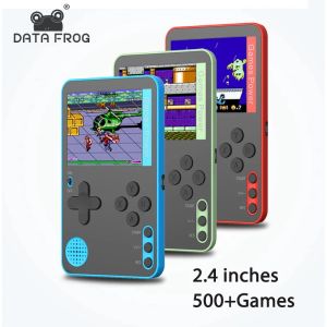 Players Data Frog Portable Retro Ultrathin Retro Video Game Console med inbyggt 500 spel 2,4 tum Retro Electronic Game Machine 2023