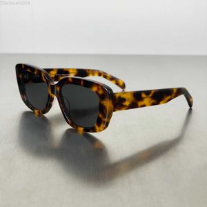 Moda óculos de sol feminino designer quadrado quadro óculos de sol luxo triomphe cel óculos 4 cores tartaruga óculos 43wn