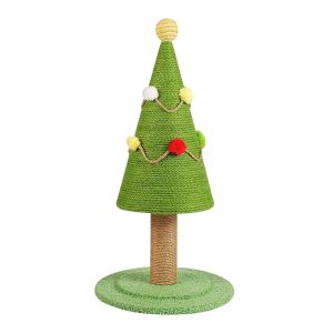 Scratchers Cat Scratcher Board Xmas Tree Pet Claw Scratching Post Meble Protector Sisal Climbing Frame Pet Cey Material