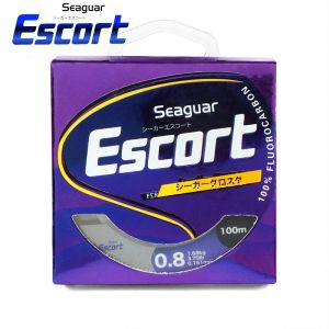 Леска Seaguar Escort с фиолетовой этикеткой, флюорокарбоновая леска, 2.7656.64LB, 0.1410.778 мм, монофильная леска из углеродного волокна, карп для морской воды