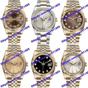 20 Model Asia 2813 automatic watch 116238 men's watch 36mm flower dial silver diamond women's watch white watch stainles259S