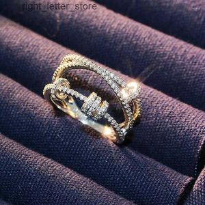 Yüzük küme halkaları benzersiz stil dişi yuvarlak parmak yüzüğü gerçek gümüş nişan vintage düğün kadınlar için 240229