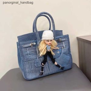 Original H Tote Bag Ruis Nisch Bozhuo Dark Spicy Girl Denim Bag Pranks Kim Kardashian Betsy Doll Carrying Shoulder Trend CBP2 KWJA