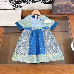 New girl dresses Princess dress summer baby skirt Size 100-160 CM kids designer clothes Short sleeved child frock 24Feb20