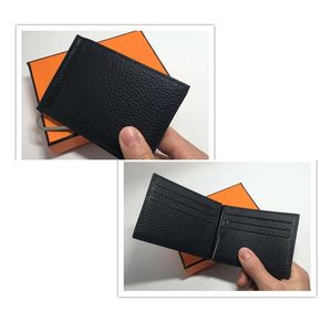 Dobre design clipes de dinheiro carteira unissex para cartões de crédito dos homens multi cores carteiras de couro carteiras com titular do cartão dobre clipes de dinheiro