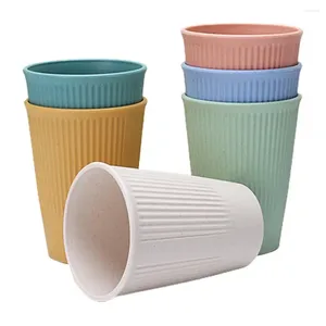 Tazze Tazza per acqua infrangibile senza Bpa Set di tazze da caffè riutilizzabili ecologiche 6 bicchieri di plastica senza Bpa
