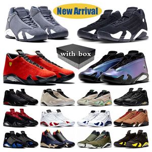 14s Basketballschuhe Flint Grey LOVE LETTER White Black Toe Bred Laney Light Ginger Gym Red Hyper Royal Thunder Sneakers für Männer und Frauen mit Box