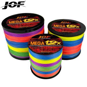 Linee multicolore PE Linea di pesca intrecciata 500m 12 fili intrecciata x12 Strand Big Game Attacco d'acqua salata 25lb120lb Ocean Boat Driure Fishing