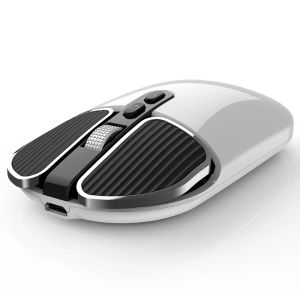 Мыши 2,4 г M203 USB Mute Mouse Эргономичная оптическая мышь Мышь с металлическим роликом Регулируемая P9YA