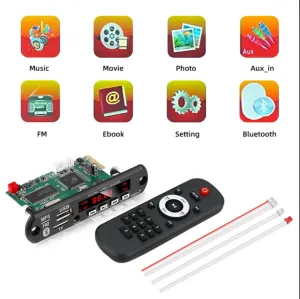 Lettore Lettore MP5 Modulo rilevatore Decodificatori FM Bluetooth Supporto USB TF MP3 WAV Decodifica senza perdita Kit fai da te Modulo scheda PCB elettronica