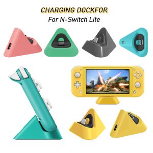 Ställer Mini Game Console Charging Dock för Nintendo Switch Lite 5,5 tum Host Charge med typec Input Port ABS Material Tillbehör