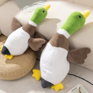 Kissen 70–110 cm, Kawaii-weiches großes Enten-Plüschtier, niedliches großes Gans-Schlafkissen, Stofftier, tolles Sofakissen, Kindergeschenk, Raumdekoration