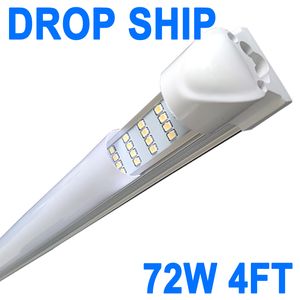 4 -stopowa LED sklep Light Garage 72 W 6500K 72000LM White Light, T8 4ft LED Tube Light