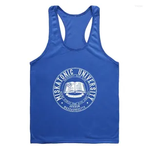 Mens Tank Tops Gymkläder män Miskatonic University Book Club Awesome Cotton Top Sleeveless Cthulhu Lovecraft