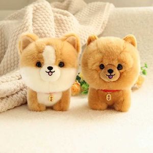 Gefüllte Plüschtiere, lebensechter flauschiger Hund, Stofftier, Simulationswelpenmodell, Shiba, Corgi, Husky, Yorkshire, Bichon Frisé, Chow-Plüschpuppe, Geschenke