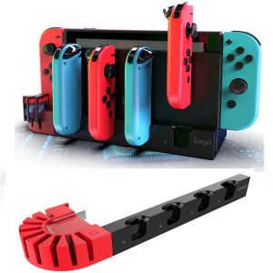 Carregadores controlador estação de carregamento doca para nintendo switch acessórios ns joycon carregador fonte alimentação 4 portas joycons 8 slots jogo