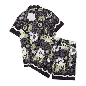 Herren-Hemden, Designer-T-Shirt-Set, bedrucktes Hawaii-Blumen-Freizeithemd und kurzes, lockeres Seidenhemd, T-Shirts, Damen-Herren-T-Shirt, Sandy-Strand-Shorts, Sommerhemd 15