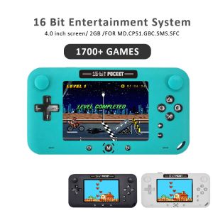 Players Retro Handheld Game Players Portable Game Console 4.0 Inch Screen 16 Bit Family Pocket Games For Kids Built In 1716 Classic Game