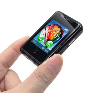 Player Mini Toutouch 8XR 2G GSM 기능 전화 1.77 인치 터치 스크린 미니 휴대 전화 MTK6261D 350MAH는 여러 언어를 지원합니다.