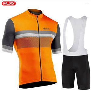 Racing Sets 2024 Summer Cycling Clothing Men's Short Sleeves Quick-Dry Mountain Bike Sportswear Outdoor Triathlon Uniform