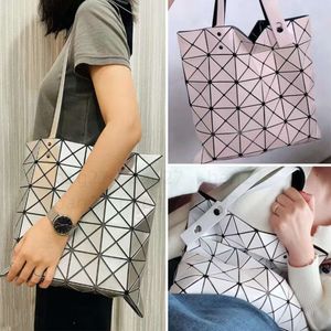 Satchel marca totes japão e coreia do sul saco de diamante seis rosto brilhante fosco sacola dobrável mão conta bolsa de ombro para mulher