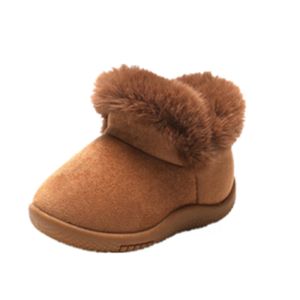 부츠 겨울 아이 스노우 부츠 플러시 따뜻한 여자 아기 부츠 소프트 바닥 소년 면화 신발 첫 워커