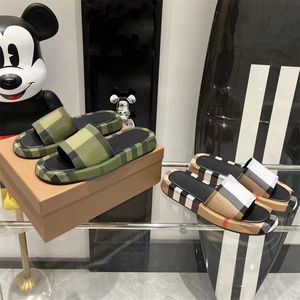 designer sandals women's slippers beach shoes shoemakers luxurious thick soled women's shoes summer luxury vintage striped printed plaid brand tory chypre men's