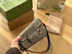 elegante borsa a tracolla piccola in tela mini borsa a catena pochette asimmetrica in pelle Borsa tote classica stampata portamonete Borsa firmata di alta qualità