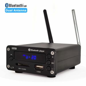 Adaptador l7 hifi bluetooth 5.0 receptor dac áudio estéreo pré-amplificador usb reprodutor de música rádio fm fone de ouvido amplificador suporta udisk sd disco rígido