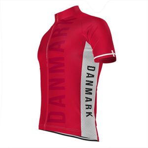 Dänemark 2024 Team Radtrikot Fahrradbekleidung Ropa De Ciclismo Herren Atmungsaktive 100 % Polyester Fahrradbekleidung für MTB