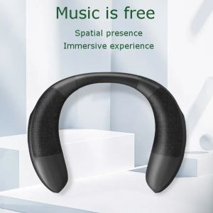 スピーカー最新の耳のないワイヤレスネックマウントホームスポーツ屋外BluetoothスピーカーTrue Stereo Sound Qualityゲームポータブルハンズフリー