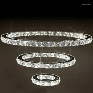 Chandeliers Modern LED Chandelier Crystal Droplight Hanging Lamps Home Decoration Indoor Lighting Fixture Living Room El Bar Cafe