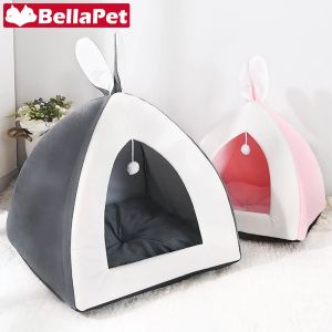 Esteiras caverna cama de gato para gatos camas casa gatinho bonito cama do cão para cães pequenos produto para animais de estimação luxo coelho gato cesta casa acessórios do gato