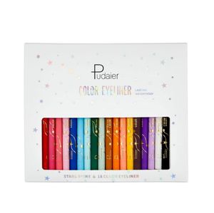 Set di matite per eyeliner a 18 colori Impermeabile colorato Blu Verde Giallo Bianco Cat Eye Liner Pen Trucco per donna 11827126056