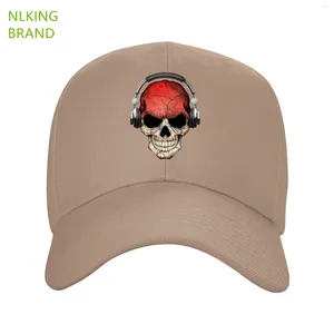 Ball Caps Hats Baseball for Men Women Kids Dark Skull Deejay con bandiera indonesiana arancione 5 pannello cool country escursionismo secco blu scuro