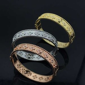 Designerschmuck Luxusarmband VanCA Seiko V Golden Fan Family Kaleidoskop-Armband mit Diamanteinbettung Einfache und stimmungsvolle Live-Übertragung