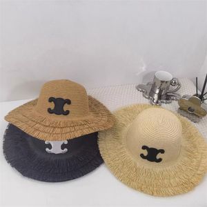 Moda designer das mulheres chapéu de palha moda verão praia unisex chapéu de palha grama trança de alta qualidade férias plana balde chapéus sunhat