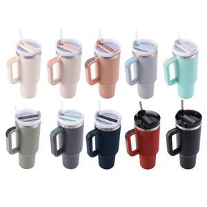 40oz 10 Colors Handle Ice Ba Insulation Cup 304 Car Cup Insulation Cold Beer Cola Car Water Cup