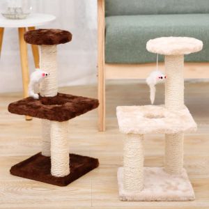 Scratchers Cat Toy Scratching Post Sisal Rope Small 3Layer Kitten Cat Tree For Cats Scratcher Grind Claw Climbing Frame Post Pet Furniture