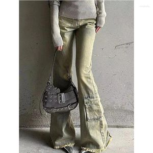 Women's Jeans Blue Women High Quality American Wide Leg Pants Chic Design Y2K Hip Hop Vintage Female 2024 Spring Straight Trouser