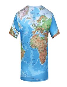 Maglietta 3D da uomo Mappa del mondo Maglietta Divertente Magliette Uomo Estate Manica corta Anime Top Moda Uomo Abbigliamento5732152