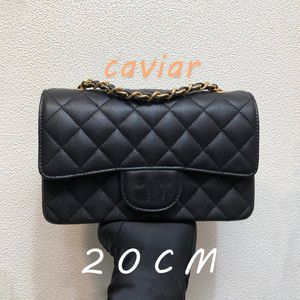 Weiße Geldbörse, kleine Handtasche, Umhängetasche, Designer-Umhängetasche, Luxustasche, Abendtaschen, 17–20 cm, 10 A CC-Flip-Top-Schnalle, echtes Leder, zwei Kettenfarben erhältlich