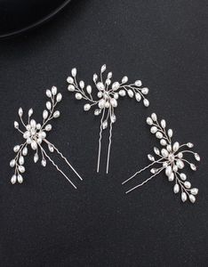 3PCS Fashion Copper Handmade Austrian Crystal Pearls Hairpins Wedding Hair Accessories Women Hairpieces Bride's Tiara JCF0305566809