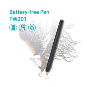 Tablets HUION PW201 Batteryfree Pen 4096 Levels with Two Side Customized Keys Applicable for Digital Graphics Drawing Tablet H430P