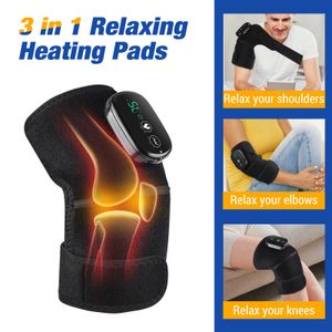 3 In1 Electric Heating Knee Pad Heating Physiotherapy Knee Joint Vibration Massage Shoulder Elbow Massager Arthritis Pain Relief240227