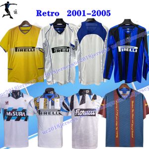 Figo Ibrahimovic 2001 2002 2003 2004 2005 Retro Futbol Forması Sneijder Milito Klasik Gömlek J.Zanettti Adriano ETo O Balotelli Evde Vintage Jersey