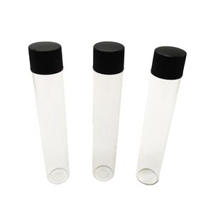 with tubes packaging 115*20mm wholesale Glass screw black cap plastic lids 30g tubes could custom labels