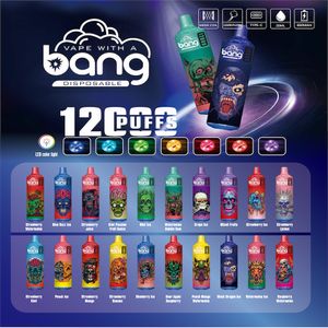 Bang box 12000 puff 12k Одноразовая электронная сигарета Vape Pen 650 мАч Перезаряжаемая батарея 23 мл Pod сетчатая катушка vaper desechables Bang Vape